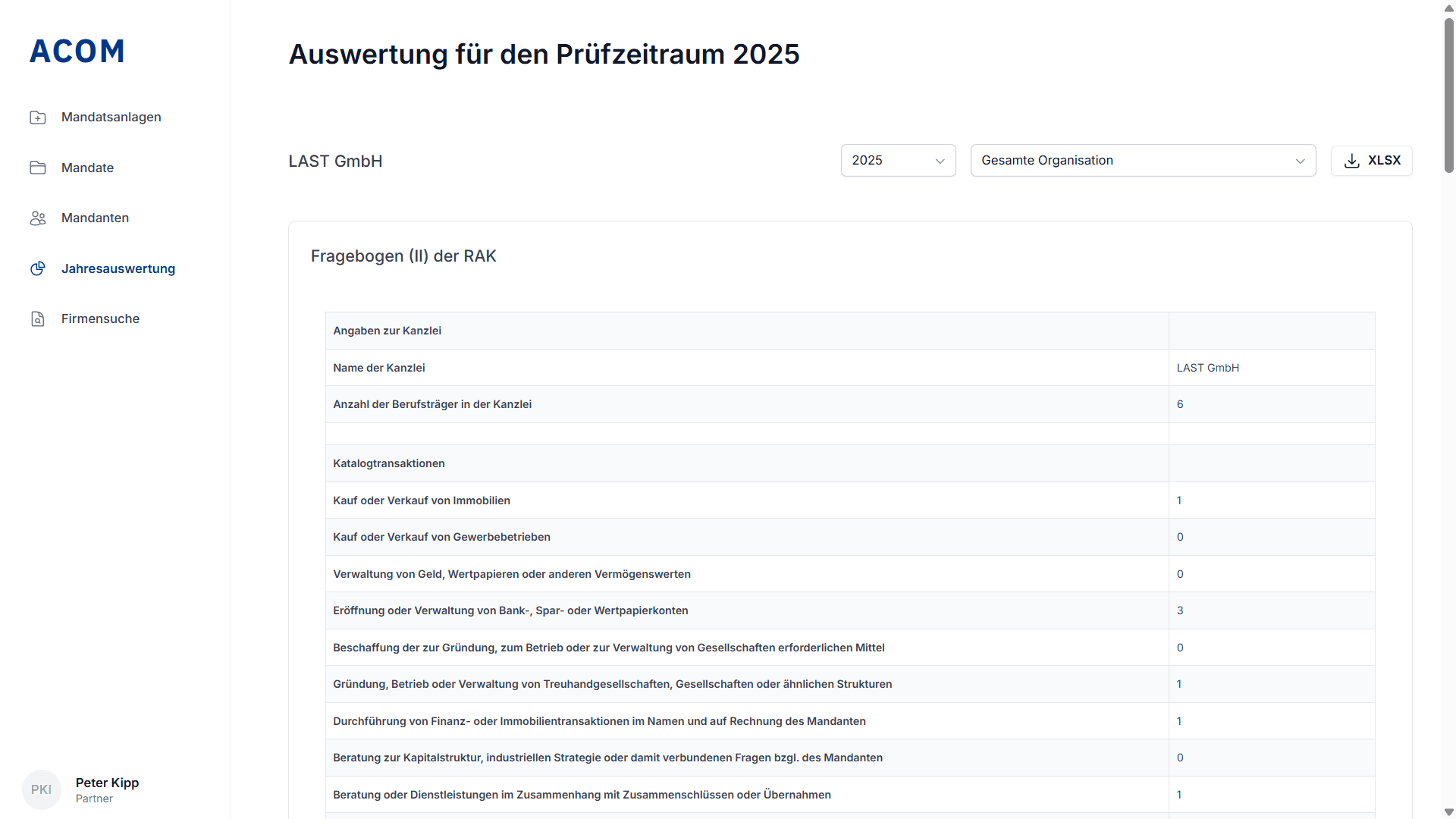 Automatische Erstellung von GwG-Berichten für Berufsträger