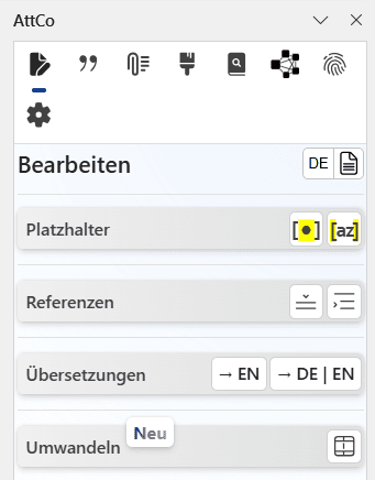 Der neue "Bearbeiten"-Reiter